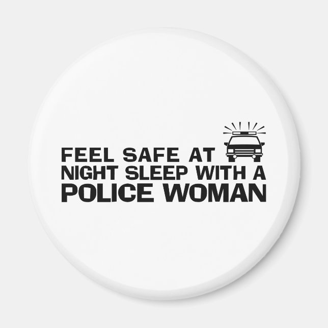 Aimant Femme de police drôle (Devant)