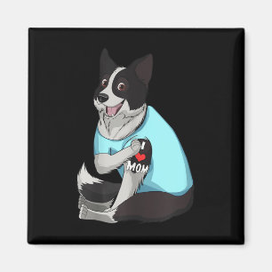 Aimant Femme Drôle Chien Frontière Collie Amour Maman Tat