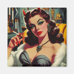 Aimant Femme du diable vintage