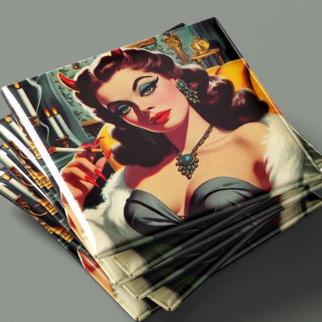 Aimant Femme du diable vintage (Créateur téléchargé)