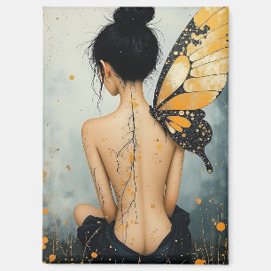 Aimant Femme fantaisiste abstraite