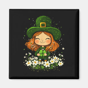 Aimant Femme Leprechaun Shamrock filles Jour de la Saint 