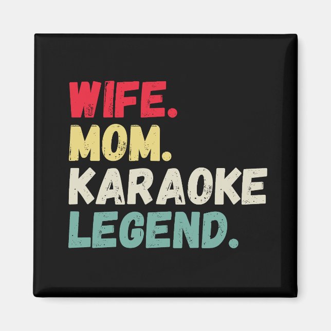 Aimant Femme Maman légende karaoké chanter vintage drôle (Devant)