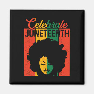 Aimant Femme noire Junetdix Shirt Afro 1865 Indépendante