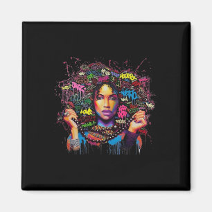 Aimant Femme Noire Mélanine Culture Afro Jazz Hip Hop Âme