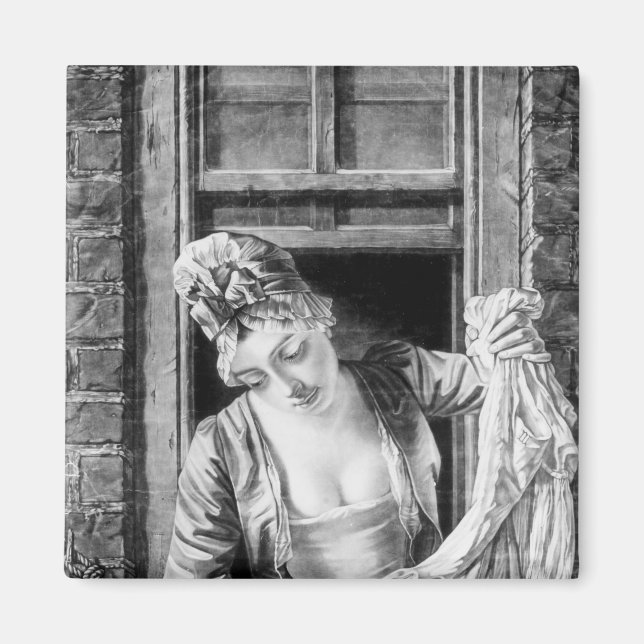 Aimant Femme qui se lave (Devant)