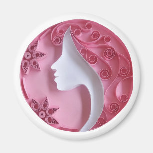 Aimant femme quilling