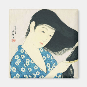 Aimant Femme se coiffant Hashiguchi Goyo