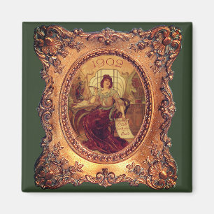 Aimant Femme victorienne dans cadre victorien élégant