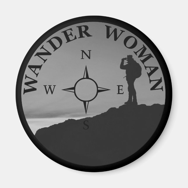 Aimant femme wander randonnée (Devant)