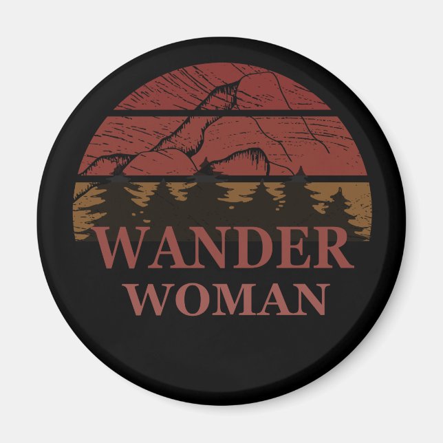 Aimant femme wander randonnée (Devant)