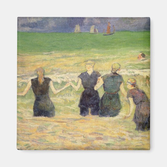 Aimant Femmes baignant Dieppe par Paul Gauguin (Devant)
