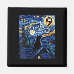 Aimant Femmes Halloween étoile Nuit Noir Chat Comma La K