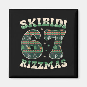 Aimant Femmes Skibidi Rizzmas 67 Six Seven Meme Laid Noël