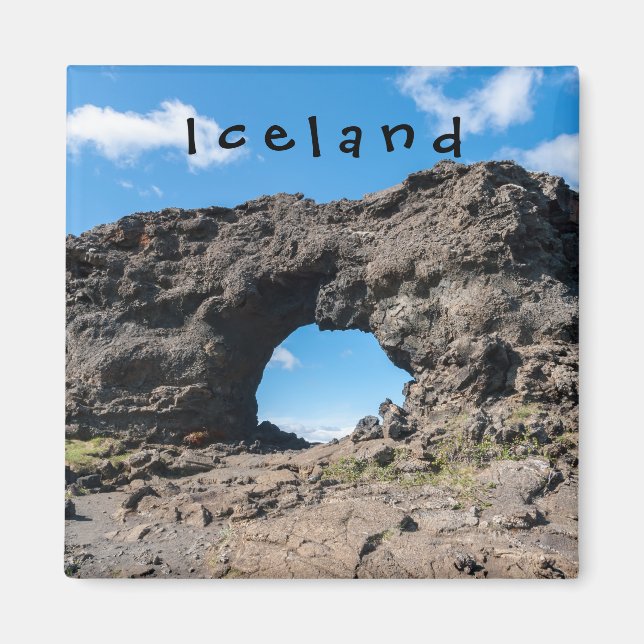 Aimant Fenêtre de lave à Dimmuborgir, région de Myvatn -  (Devant)