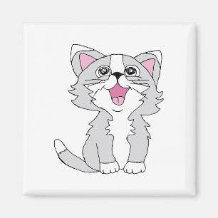 Aimant Fer Cute Chat esthétique Happy Chat Clipart Dessin
