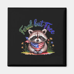 Aimant Feral Mais Gratuitement Funky Raccoon 4 juillet Fe
