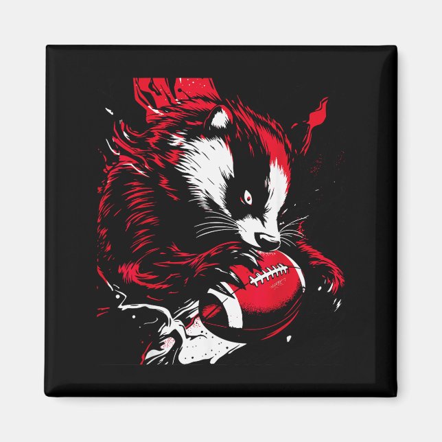 Aimant Ferocious Badger Football Lover Wisconsin Game Day (Devant)