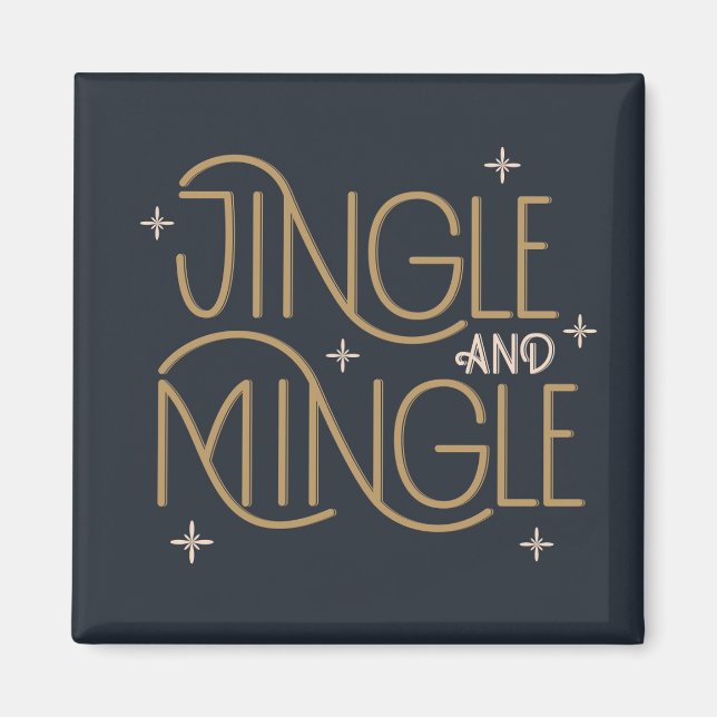 Aimant Festive Jingle et Mingle Holiday Design (Devant)