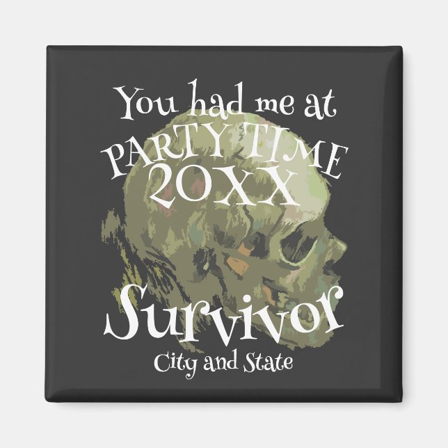 Aimant Fête 2024 Mixer de danse de patio Célébration de j (Devant)