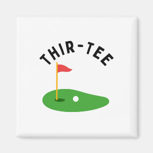 Aimant Fête d'anniversaire de golf 30e trentième golf P