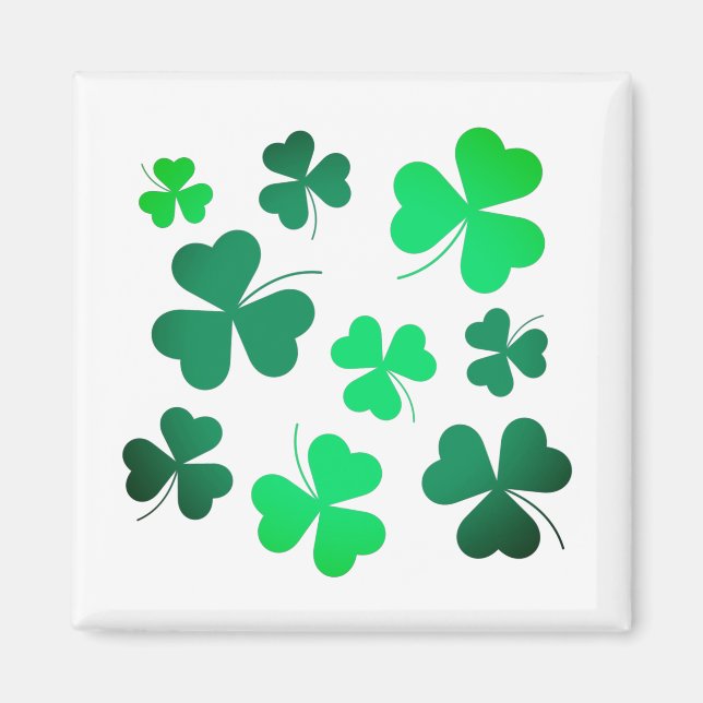 Aimant Fête de la St Patrick du Printemps Vert Irlandais  (Devant)