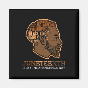 Aimant Fête de l'Indépendance du Roi Noir Melanin Papa Ad
