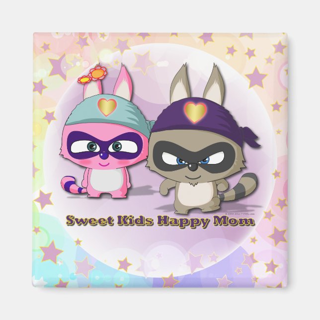 Aimant Fête des Mères Kawaii Cadeau mignon Caricature Drô (Devant)