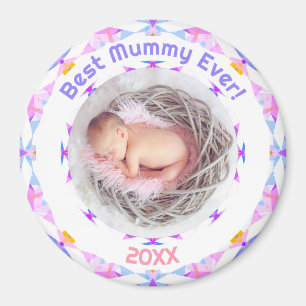 Aimant Fête des mères Meilleure maman Ever bébé fille pho