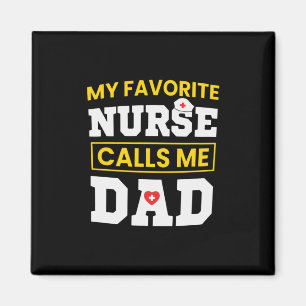 Aimant Fête des pères Favori Nurse M'Appelle Papa