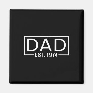 Aimant Fête des pères Papa Est 1974 Logo Attendez-Vous À