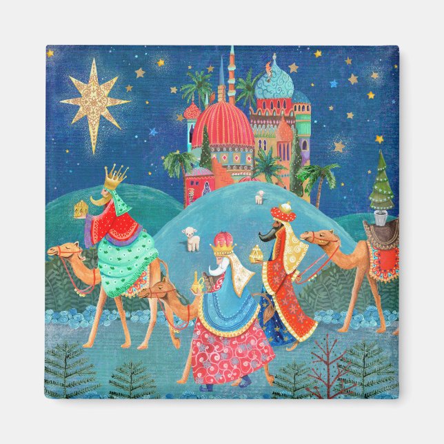 Aimant Fête des rois des trois sages Noël (Devant)
