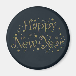Aimant fête du nouvel an heureux