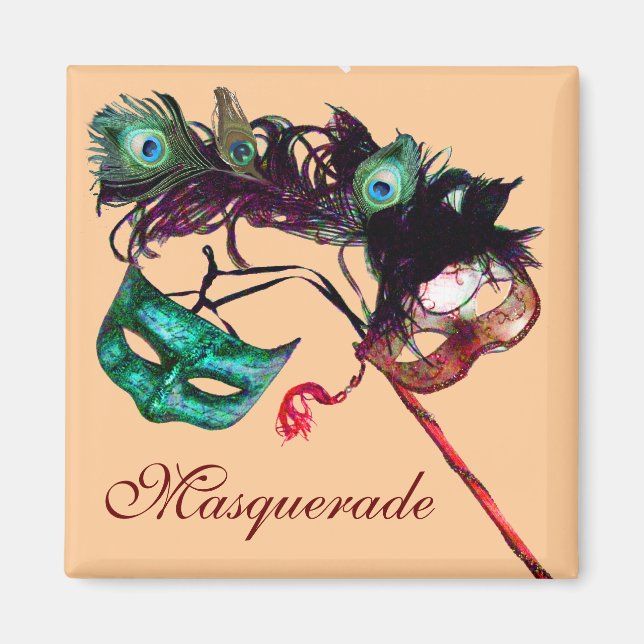 AIMANT FÊTE MASQUÉE DU MARDI GRAS (Devant)