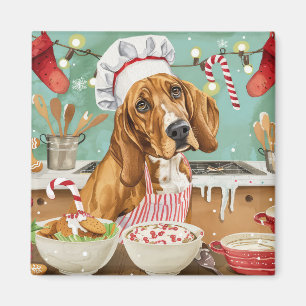 Aimant Fêtes de Noël avec les Coonhounds : Pâtisserie de 