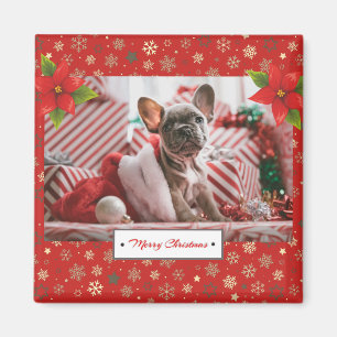Aimant Fêtes de Noël personnalisées Photo