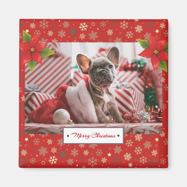 Aimant Fêtes de Noël personnalisées Photo (Devant)