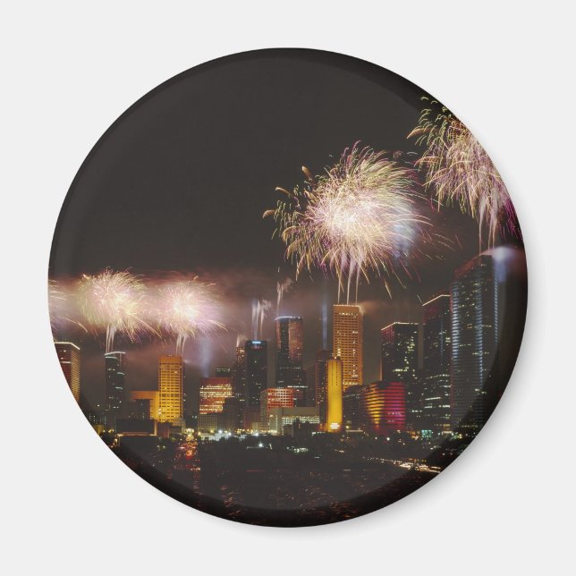 Aimant Feu d'artifice à Houston Texas (Devant)