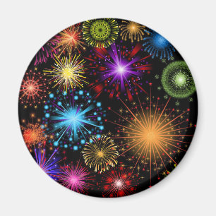 Aimant Feu d'artifice coloré Nouvel An