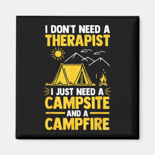 Aimant Feu de camp camping vie en forêt campeur
