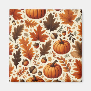 Aimant feuille/citrouille/cavernes Automne