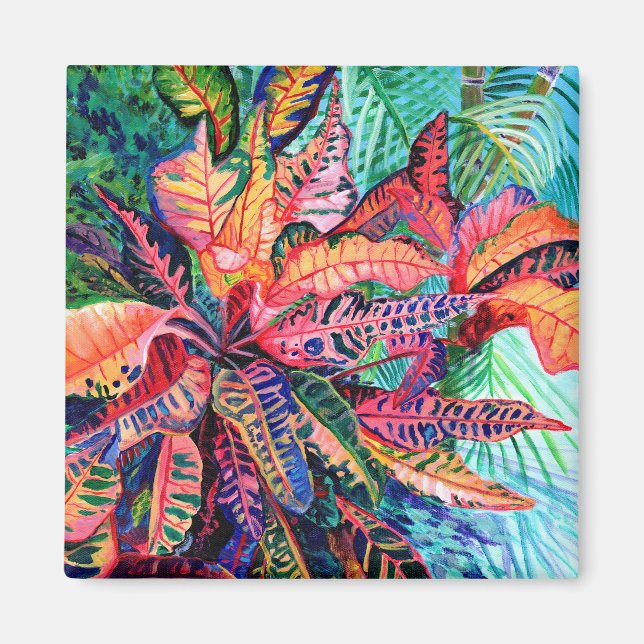 Aimant Feuille Tropical Hawaïen (Devant)