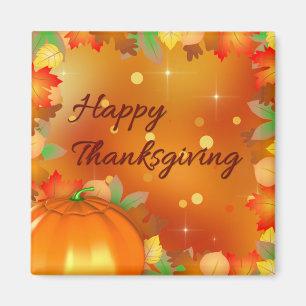 Aimant Feuilles d'automne colorées bon thanksgiving