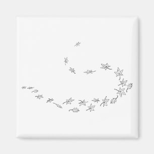 Aimant Feuilles d'automne tortueuses