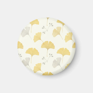 Aimant Feuilles de Ginkgo Jaune Éventail Répétition