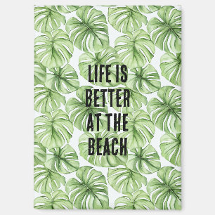 Aimant Feuilles de palmier vert tropical