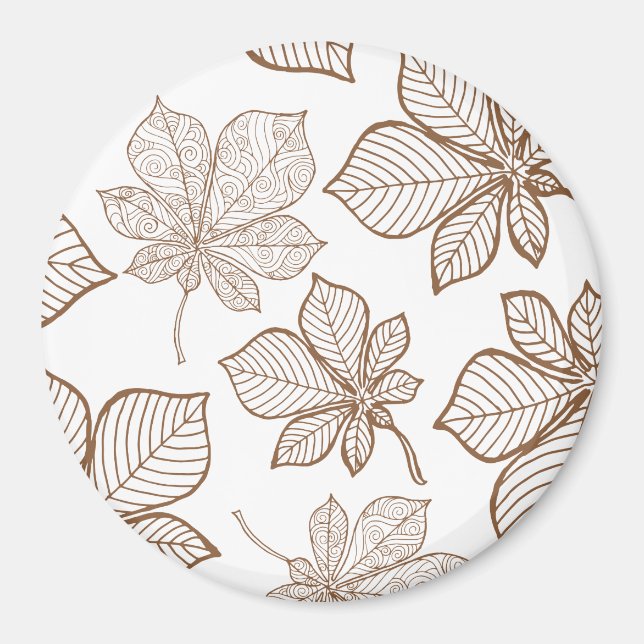 Aimant Feuilles stylisés 4 (Devant)