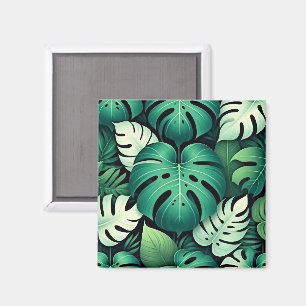 Aimant Feuilles tropicales luxuriantes