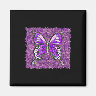Aimant Fibro Lupus Vitré Papillon d'art Spoonie