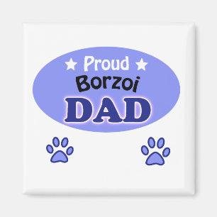 Aimant Fier Borzoi papa